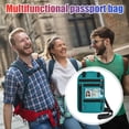 thumbnail image 2 of Bolsa de viaje RFID Ehuebsd 3 uds porta pasaporte hombro cuello azul lago, 2 of 9