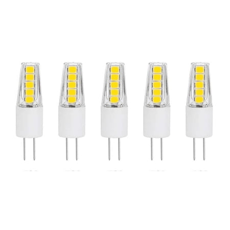 5pack G4 2W LED Light Bulbs 6000K Lighting Non-Dimmable Landscape LED Bulb Daylight White