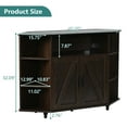 thumbnail image 5 of DreamCurship Modern Farmhouse Corner TV Stand for TVs Up to 55 Inch, Entertainment Center with Adjustable Shelves for Living Room, Brown, 5 of 7