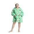 thumbnail image 2 of Wearable Blanket Hoodie for Adults Sherpa All Patterns Oversized Sweatshirt Blanket with Pockets, 2 of 6
