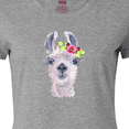 thumbnail image 4 of Inktastic Cute Llama with Flower Women's T-Shirt, 4 of 5
