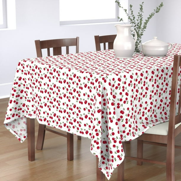 Tablecloth Retro Cherry Kitchen Decor Cherries Rockabilly Tablecloth Retro Cherry Kitchen Decor
