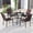 Multicolor, variant on Gymax 5-Piece Patio Dining Set for 4Round Metal Table w/ Umbrella Hole & 4 Stackable Coffee & Black