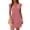 Dusty Pink, variant on Women's V-Neck Ruffled Cap Sleeve Mini Dress with Ruched Bodice and Stretch Fit 95% Polyester 5% Elastane Everyday