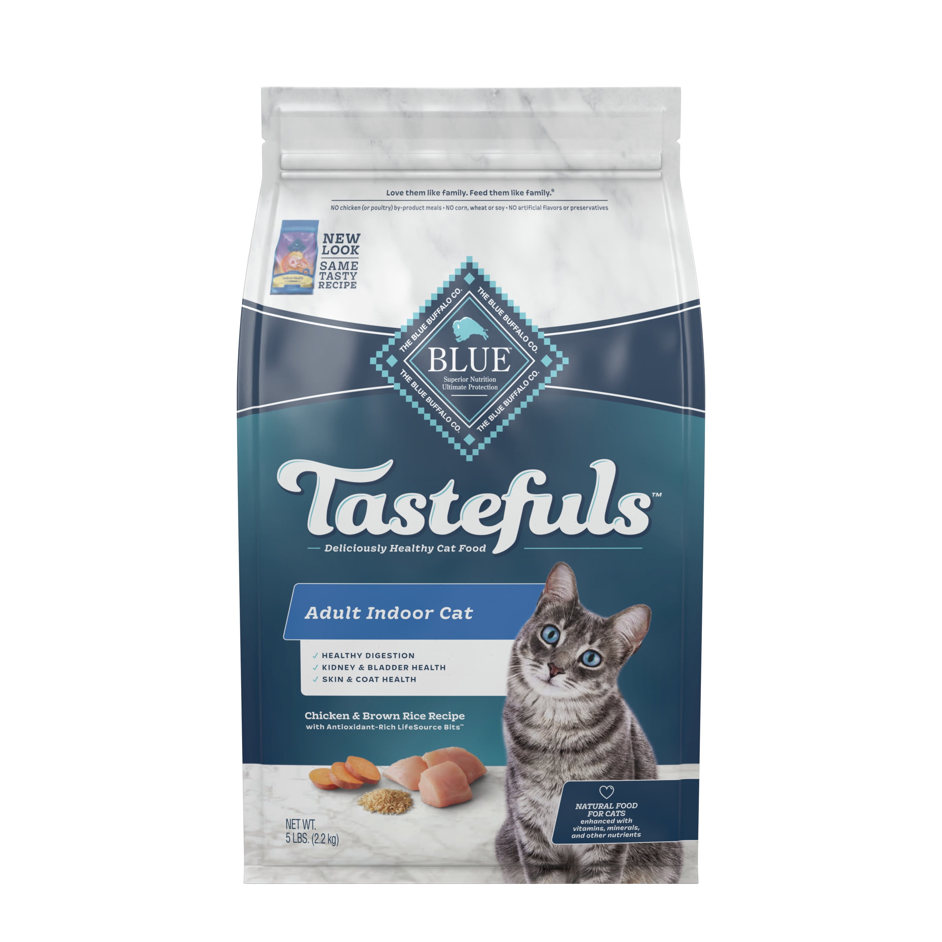 Blue Buffalo Tastefuls Indoor Natural Adult Dry Cat Food, Chicken 5lb bag