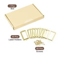 thumbnail image 3 of Unique Bargains 70x33mm Drawer Tag Label Metal Label Holder File Tag Frames Gold Tone 30 Pack, 3 of 6