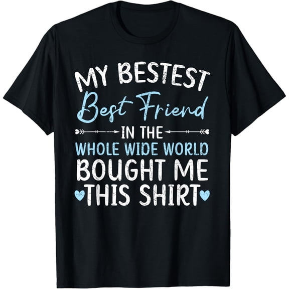 Best Friend Forever Friendship Bestie BFF Squad T-ShirtMen and women, Black T-shirt, size: Extra large
