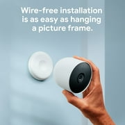Google Nest Cam 2-Pack - Outdoor or Indoor | Battery Wireless Indoor and Outdoor Security Camera for Home Security Cameras - Snow