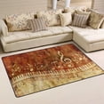 thumbnail image 2 of Dreamtimes Lightweight Soft Area Rugs 31x20 Inch, Vintage Music Elements Floor Mat Doormat for for Rooms Entrance Hardwood Floor Living Room 2'7" x 1'8"） Nursery Rugs, 2 of 6