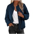 thumbnail image 2 of UPPADA Puffer Jacket Women Cropped Puffer Coat with Hood Waterproof Warm Quilt Jacket Warm Thicken Parka with Removable Fur Hood Winter Coat for Women Navy,XL, 2 of 9