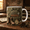 Black, variant on Army Dad Custom Mug with Tactical Vest Boots Compass, Personalized Father’s Day Gift for Dad