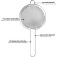 thumbnail image 7 of RUseeN 2 pcs Stainless Steel Mesh Strainer for Kitchen, Cocktail Sieve, Food Sifters, Liquid Strainer Cup Strainer for Drinks, Tea, Coffee, Juice, Flour, Spice (Silver), 7 of 7