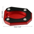 thumbnail image 3 of 1 Set Motorcycle Kickstand Side Stand Plate Pad Aluminum Alloy Red Fit for Kawasaki Zx4rr 2023, 3 of 6