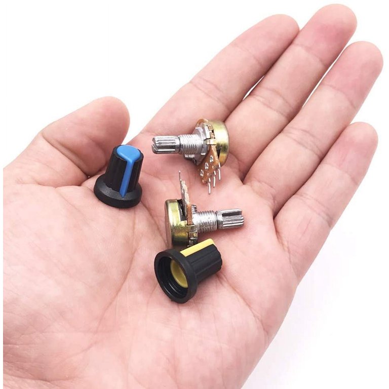 10PCS WH148 B20K Linear Potentiometer – 20K Ohm, 15mm Shaft, 3-Pin With Nuts 6 thumbnail image