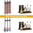 thumbnail image 5 of Bathroom Towel Rack New Upgrade 3 Bar Towel Holder for Rolled Towels, Wall Mounted Towel-Rack Storage for Folded Large Towel Washcloths, Black, 5 of 7