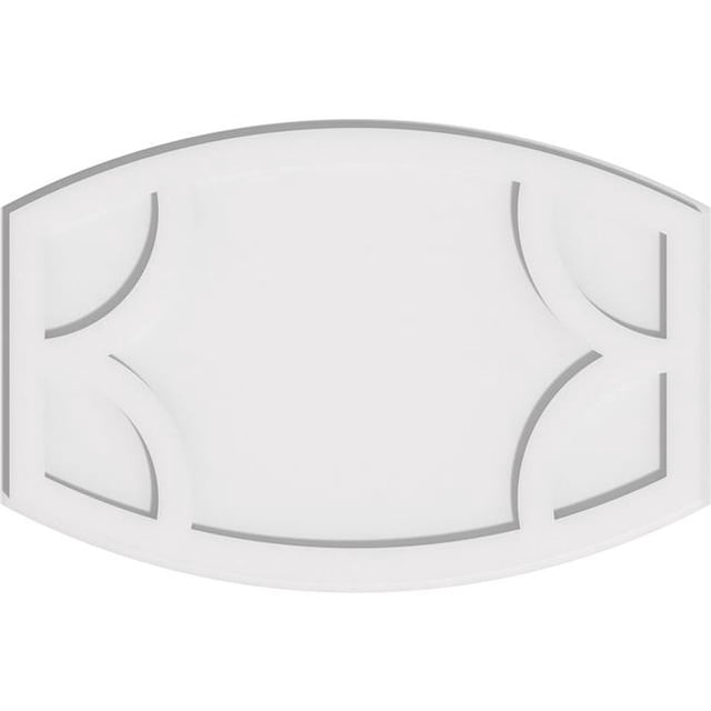Ekena Millwork CMP28X18KY 18,62 x 28 Pouces Rectangle Kailey Architectural Grade PVC Contemporain Médaillon de Plafond
