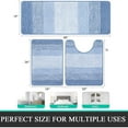 thumbnail image 4 of Bathroom Rugs, Yamaziot Bath Mat Set of 3, Absorbent Microfiber Non Slip Shaggy Ultra Soft Bathroom Runner with U Shaped Contour Toilet Mat for Tub Front, Shower Inside Floor, 4 of 8
