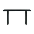 thumbnail image 4 of 59 Inch Console Table, Wooden Rectangular Sofa Table with Distinctive Side Shapes, Farmhouse Entryway Table for Entrance, Hallway, Living Room, Black, 4 of 9