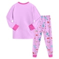 thumbnail image 6 of Hessimy Toddler Boys Girls Spring Summer 2Pcs Long Sleeve Sweatshirt Elastic Waist Pants Sweatsuit, Pullover Casual Set(Light Purple,6-7 Years), 6 of 7