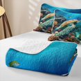 thumbnail image 4 of Erosebridal Coral Sea Turtle Twin Quilt Set,Tropical Fish Underwater Twin Coverlet Set For Boys,2-Piece, 4 of 7