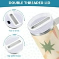 thumbnail image 3 of Yayeee 40oz Stainless Steel Tumbler with Straw and Handle Double-Wall Insulated Travel Water Bottle, Pastel Beige Geometric, 3 of 8
