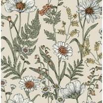InHome Spring Meadow Cream Peel and Stick Wallpaper
