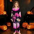 thumbnail image 2 of HAYIMI Child Girls Halloween Print Pajama Sleepwear Loungewear 2 Piece Long Sleeve Lapel Button Down Shirt and Pants Comfort Nightwear, 2 of 4