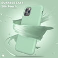 thumbnail image 4 of iPhone 11 Pro Case, Liquid Silicone Phone Case Compatible with iPhone 11 Pro 5.8 inch, Full Body Slim Soft Microfiber Lining Protective Case (Tea Green), 4 of 12