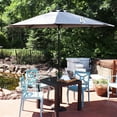 thumbnail image 6 of Sunnydaze 96" Gray Solid Octagon Market Umbrella with Solar LED Lights and Push-Button Tilt, 6 of 13
