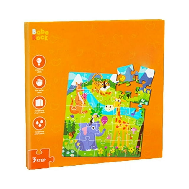 PENGXAING 1 Set Magnetic Puzzle Foldable Hands-on Ability Compact Animal Vehicle Ocean Cognition Matching Puzzle Board for Gift