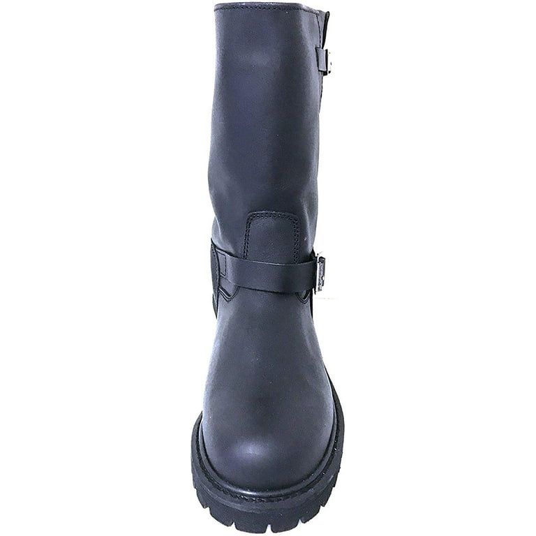 Men s Engineer Boots Motorcycle 12 Leather Biker