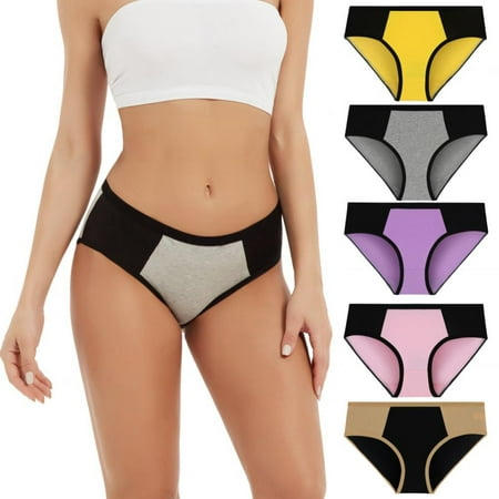 

Valcatch 5Pack Women s Cotton Lift Briefs High Waist Soft Breathable Mixed Color Panties M-5XL