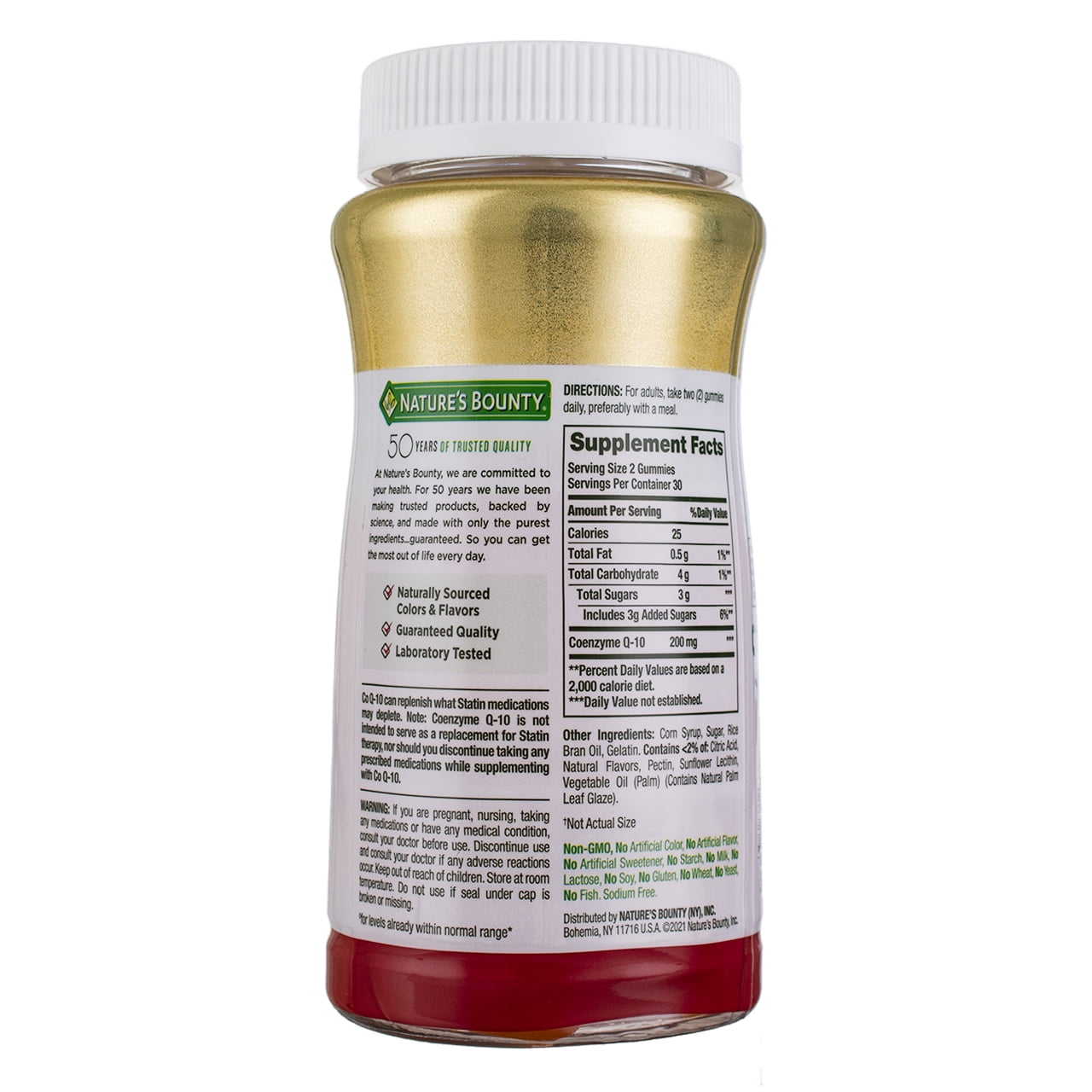 Nature's Bounty CoQ-10 Gummies 200 mg, Peach Mango Flavored 60 ea (Pack of 3)