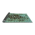 thumbnail image 2 of Ahgly Company Indoor Square Oriental Light Blue Industrial Area Rugs, 5' Square, 2 of 4