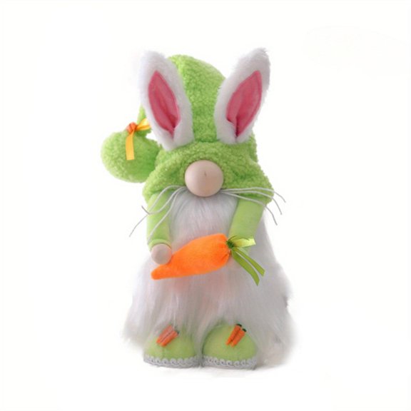 WMGHA Easter Gnomes Decorations, Easter Bunny Gnomes Spring Rabbit Plush Gnomes Scandinavian Faceless Dwarf Handmade Elf Gift for Table Ornament Home Room Decor