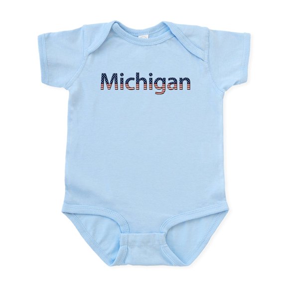 CafePress - Michigan Stars And Stripes Infant Bodysuit - Baby Light Bodysuit, Size Newborn - 24 Months