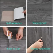 UMIGGEE Peel and Stick Floor Tile Gray Vinyl Flooring 6x35 10 PCS/Pack Natural Grey Wood-Look Vinyl Flooring Easy to Install and Removable for Kitchen, Dinning Room, Bedroom, etc. (14.5Sq. Ft.)
