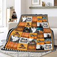 thumbnail image 2 of Manta difusa de feliz Halloween con varias muecas de calabaza para sofá, manta ligera, acogedora, suave y cálida, mantas de felpa para sofá, cama, sala de estar en otoño, 2 of 4