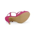 thumbnail image 5 of BLISSFUL STEP Women T Strap Slingback Platform Stiletto Heel Sandals Hot Pink 7, 5 of 7