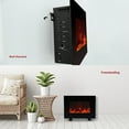 thumbnail image 4 of FLAME&SHADE Small Wall Mounted or Freestanding Electric Fireplace Heater with Remote, 22 inch, 4 of 7