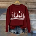 thumbnail image 6 of ShiShine Christmas Sweatshirts for Women Trendy Xmas Graphic Crewneck Sweatshirt Loose Casual Long Sleeve Pullover Tops 2025, 6 of 6