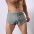thumbnail image 5 of LEEy-world Mens Underwear Men's Underwear Bamboo Rayon Breathable Super Soft Comfort Lightweight Pouch Boxer Briefs Grey,M, 5 of 5