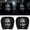 B8_2pc Black 10.2x11in, variant on SMKE Car Headrest Covers Ghost Face Headrest Covers for Cars,Scary Halloween Car Seat Headrest Protector,Stretchy Washable Polyester Auto Headrest Cover with Creepy Print 2pc Black