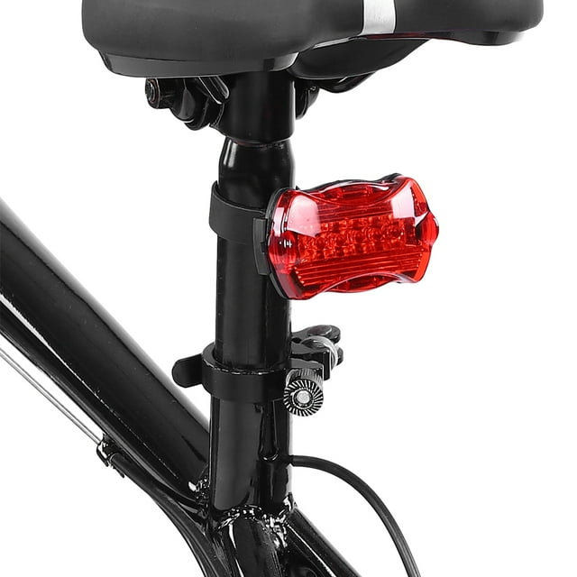Bike Tail Light, 5 LED Bicycle Warning Rear Lamp Taillight Cycling Accessories With Mount Adapter, Gasket, Mount