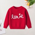 thumbnail image 2 of CAUYDY Toddler Baby Boy Girl Sweater Embroidered LOVE Outfits Long Sleeve Pullovers Fall Winter Clothes(L101-Blue,3-4 Y), 2 of 9