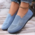 thumbnail image 2 of Wensltd Women Knit Walking Shoes Comfy Lightweight Casual Flats With Breathable Spring Fall, 2 of 9
