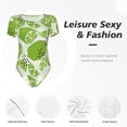 thumbnail image 6 of Naloa Green Various Lemons Women's Short-Sleeved Onesie, One-Piece Swimsuit for Parties, dates, clubs - Medium, 6 of 9