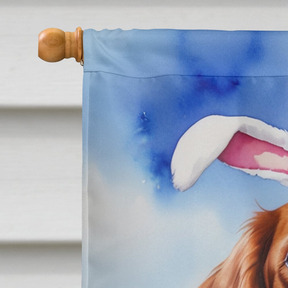 Brittany Spaniel Easter Egg Hunt House Flag 28 in x 40 in