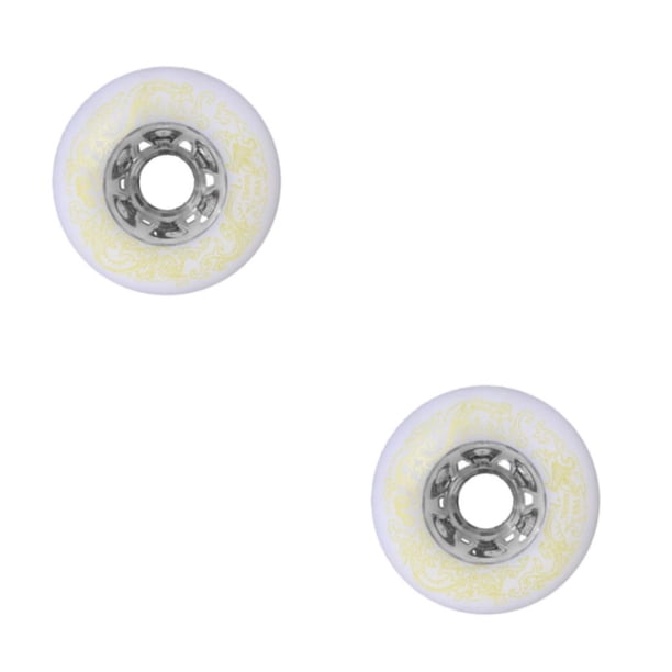 Ruedas de patinaje en línea Toystoory PU de alta densidad 72 mm 2Conjunto blanco