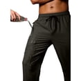 thumbnail image 2 of Youclos Mens 4-Way Stretch Sweatpants Joggers: Breathable, dual contrast zipper pulls and zipper pocketsAthletic Pants for Gym Casual Daily, 2 of 6